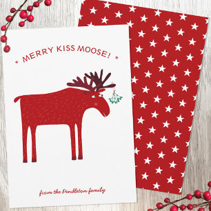 Cartes Pour Fêtes Annuelles Funny Moose Holiday Card