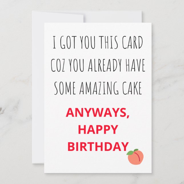 Cartes Pour Fêtes Annuelles Funny Naughty Happy Birthday Card pour elle & Lui (Devant)