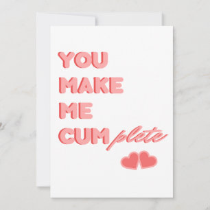 Cartes Pour Fêtes Annuelles Funny Naughty Valentine's day card