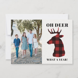 Cartes Pour Fêtes Annuelles Funny Oh Deer Quelle année de Buffalo a-t-il mis e
