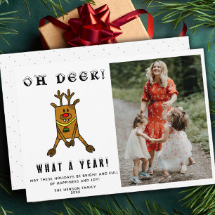 Cartes Pour Fêtes Annuelles Funny Oh Deer What an Christmas Photo