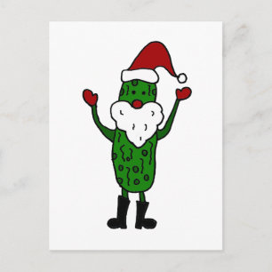 Cartes Pour Fêtes Annuelles Funny Pickle Père Noël Design de Noël
