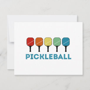 Cartes Pour Fêtes Annuelles Funny Pickleball Retro Vintage
