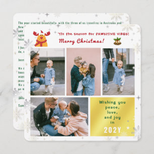 Cartes Pour Fêtes Annuelles Funny Rudolph Peace Love Joy Photos Elégant Joyeux