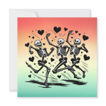 Funny Running Skeleton Valentine's Day Coussin