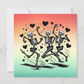 Cartes Pour Fêtes Annuelles Funny Running Skeleton Valentine's Day Coussin