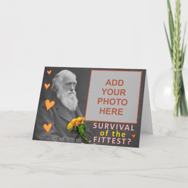 Cartes Pour Fêtes Annuelles Funny Saint Valentin Charles Darwin Photo personna (Devant)