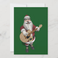 Funny Santa Claus joue de la guitare accoustique