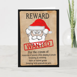 Cartes Pour Fêtes Annuelles Funny Santa Claus Poster Recherché