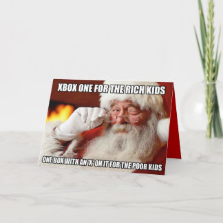 Cartes Pour Fêtes Annuelles Funny Santa Claus Xbox un mème