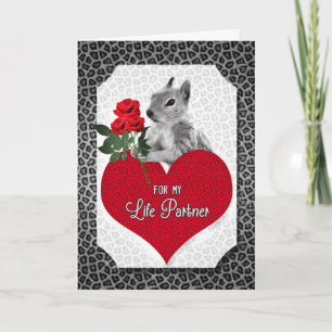 Cartes Pour Fêtes Annuelles Funny Squirrel Valentine for Life Partner