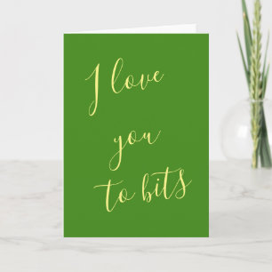 Cartes Pour Fêtes Annuelles Funny Valentine Day Card Je t'aime en bits