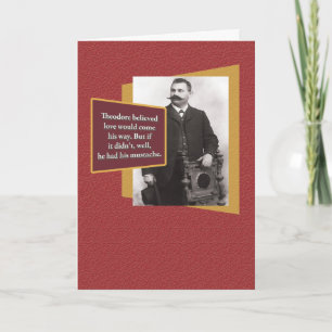 Cartes Pour Fêtes Annuelles Funny Valentine : Étrange type moustache