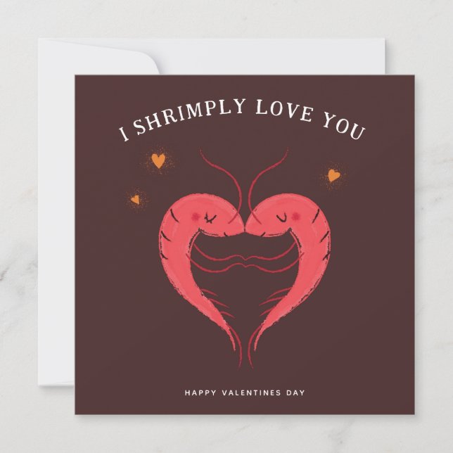 Cartes Pour Fêtes Annuelles Funny Valentines Card Funny Shrimp Card (Devant)