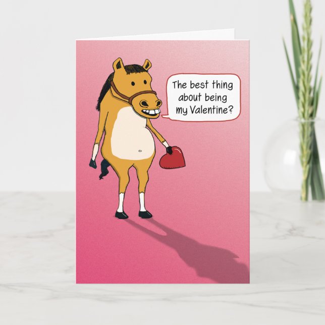 Cartes Pour Fêtes Annuelles Funny Valentine's Day Card : Horseplay (Devant)