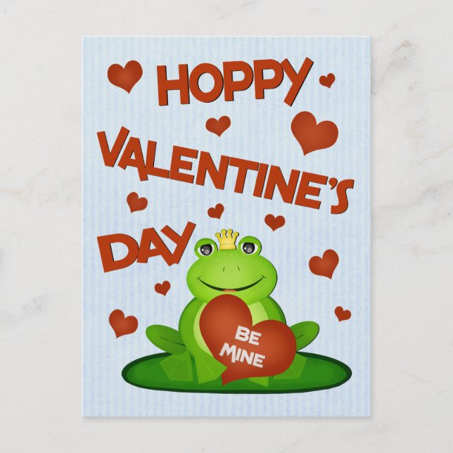 Cartes Pour Fêtes Annuelles Funny Valentine's Day Frog Prince Postcard (Devant)