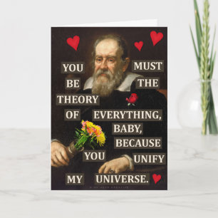 Cartes Pour Fêtes Annuelles Funny Valentine's Day Galileo Physique Geek Amour