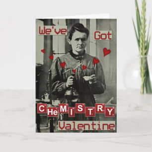 Cartes Pour Fêtes Annuelles Funny Valentine's Day Marie Curie Chemistry Nerdy