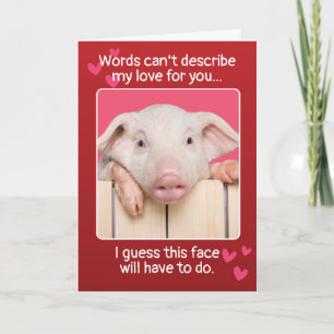Cartes Pour Fêtes Annuelles Funny Valentines Jour visage personnalisable