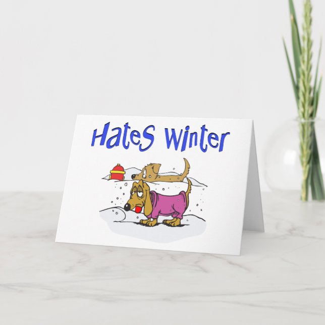 Cartes Pour Fêtes Annuelles Funny Winter Christmas Card (Devant)