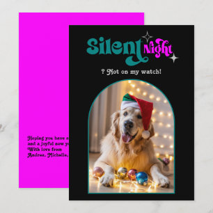 Cartes Pour Fêtes Annuelles Fusion Festive Drôle Photo Rétro de Noël Chien de 