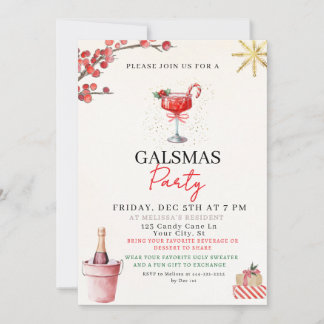 Cartes Pour Fêtes Annuelles Gal Christmas Party Invite