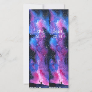 Cartes Pour Fêtes Annuelles Galaxy Signet : Ensemble plus fort
