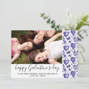 Cartes Pour Fêtes Annuelles Galentine`s Day Purple Heart Dessin Ami Photo