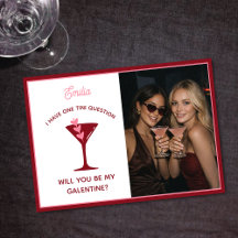 Galentine's Day sur le thème Martini - Jolie rose
