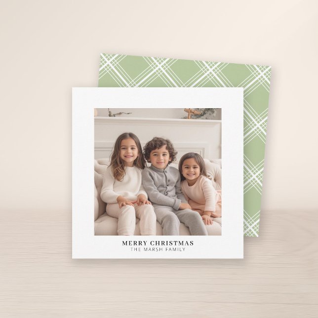 Cartes Pour Fêtes Annuelles Galerie instantanée de photos bordure blanche (A simple white border makes this a beautiful Christmas card with a gallery style. Print or Download)