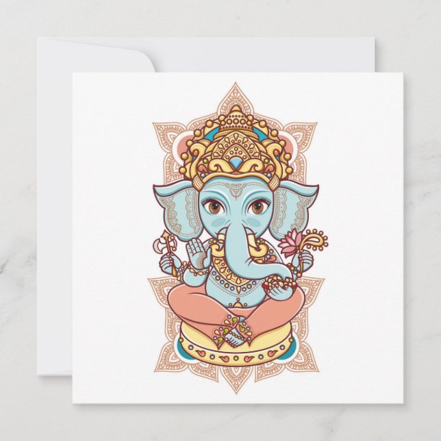 Cartes Pour Fêtes Annuelles Ganesh (Devant)