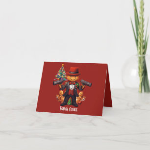 Cartes Pour Fêtes Annuelles Gangster de pain d'épices