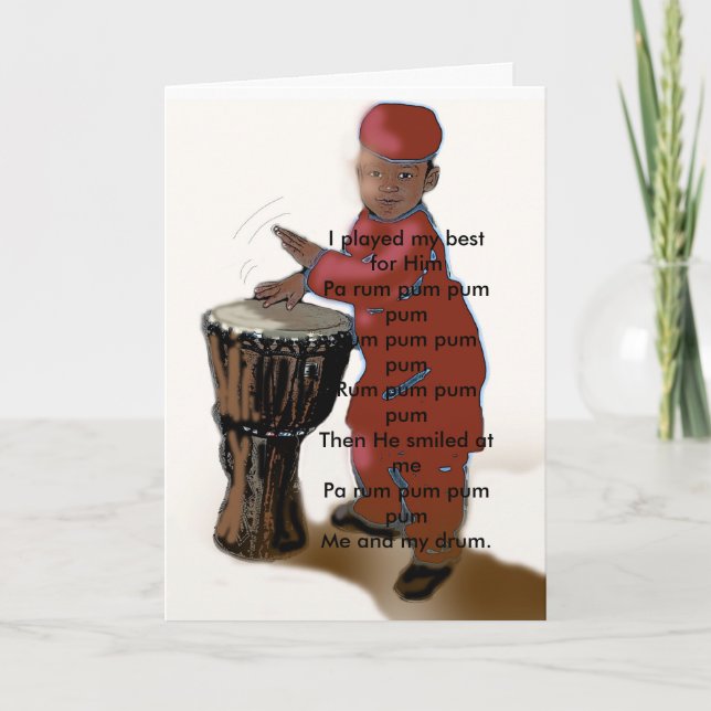 Cartes Pour Fêtes Annuelles Garçon de batteur (Devant)