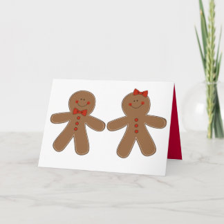 Cartes Pour Fêtes Annuelles Garçon et fille de pain d'épice