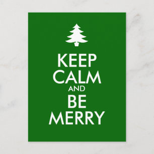 Cartes Pour Fêtes Annuelles GARDER CALME et ÊTRE JETÉE