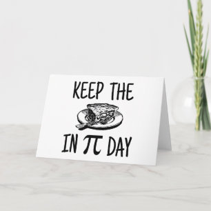 Cartes Pour Fêtes Annuelles Garder la tarte dans Pi Day