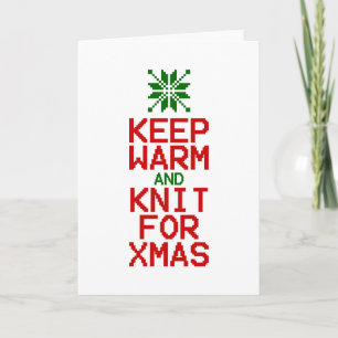 Cartes Pour Fêtes Annuelles Gardez chaud et tricot pour Noël