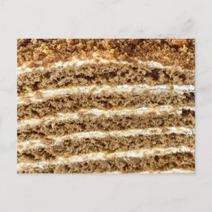 Cartes Pour Fêtes Annuelles Gâteau de miel Medovik Abstrait
