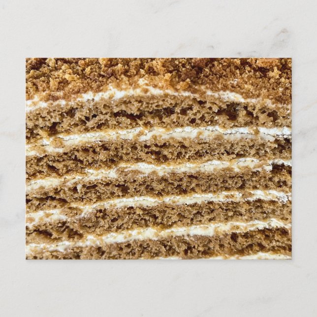 Cartes Pour Fêtes Annuelles Gâteau de miel Medovik Abstrait (Devant)