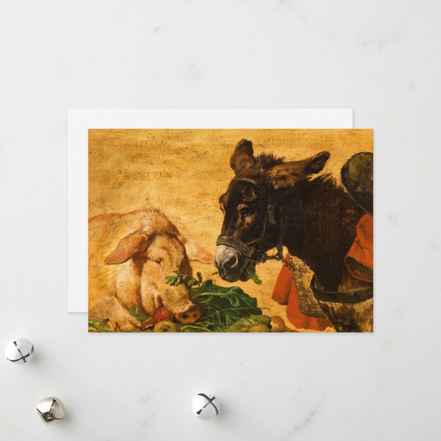 Cartes Pour Fêtes Annuelles Gavé et paresseux, modéré et industrieux (Devant/Arrière en situation)