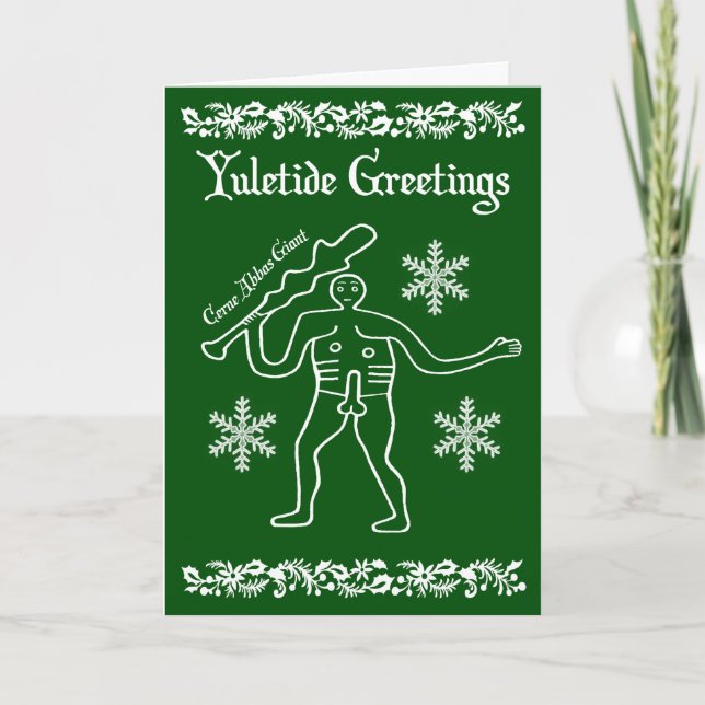 Cartes Pour Fêtes Annuelles Géant de Cerne Abbas, Yule, Noël (Devant)