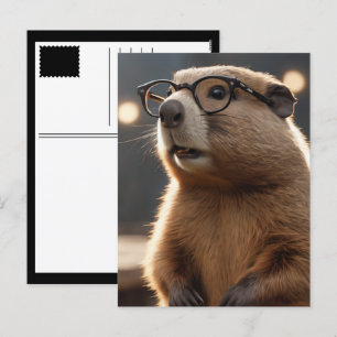 Cartes Pour Fêtes Annuelles geek de marmotte
