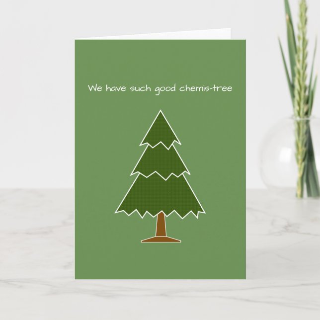 Cartes Pour Fêtes Annuelles Geek de Noël/Saint-Valentin Chimis-arbre Pun (Devant)