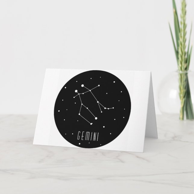 Cartes Pour Fêtes Annuelles Gemini (Devant)