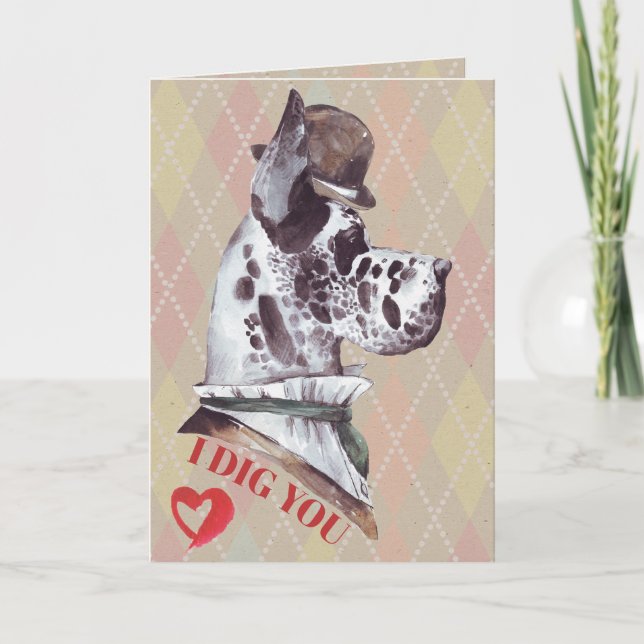 Cartes Pour Fêtes Annuelles Gentillesse Génial Dane Je T'Ai Creusé (Devant)