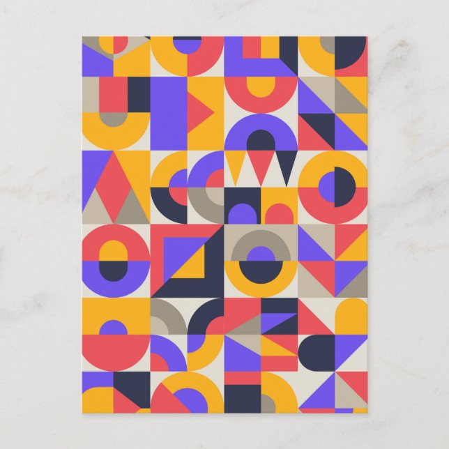 Cartes Pour Fêtes Annuelles Geometric Colored shapes (Devant)