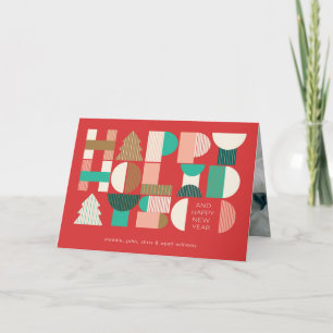 Cartes Pour Fêtes Annuelles Géométrique Holiday Cheval