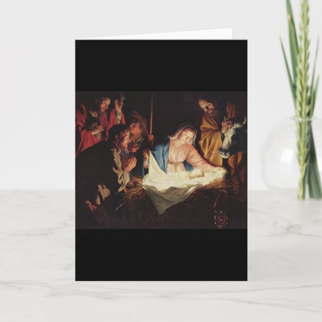 Cartes Pour Fêtes Annuelles Gerard van Honthorst Nativity (Devant)