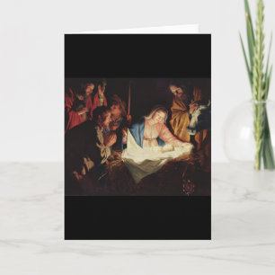 Cartes Pour Fêtes Annuelles Gerard van Honthorst Nativity