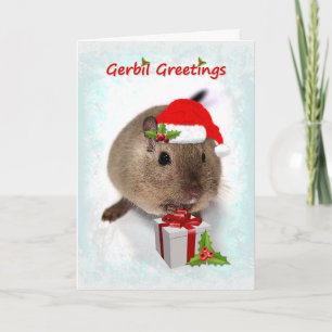 Cartes Pour Fêtes Annuelles Gerbil Greetings Card